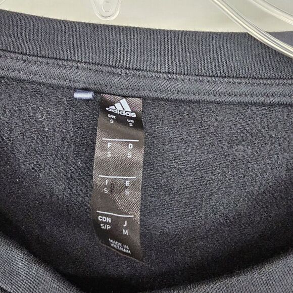 Adidas Black Size Small Crewneck Sweatshirt Strength To Stand Pullover - Picture 4 of 6